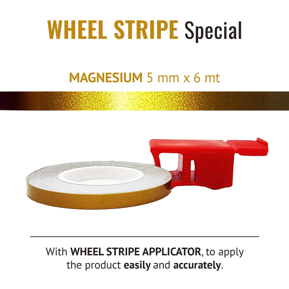 Wheel Stripe adhesive strips Special for motorcycle Wheel, 5 mm with applicator