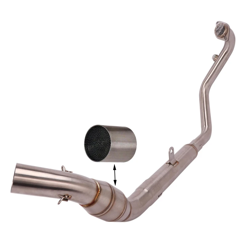 Slip on Motorcycle Exhaust Header Front Connect Pipe With Catalust In It For CF-MOTO NK250 NK250SR Escape 51mm Mufflers Tube