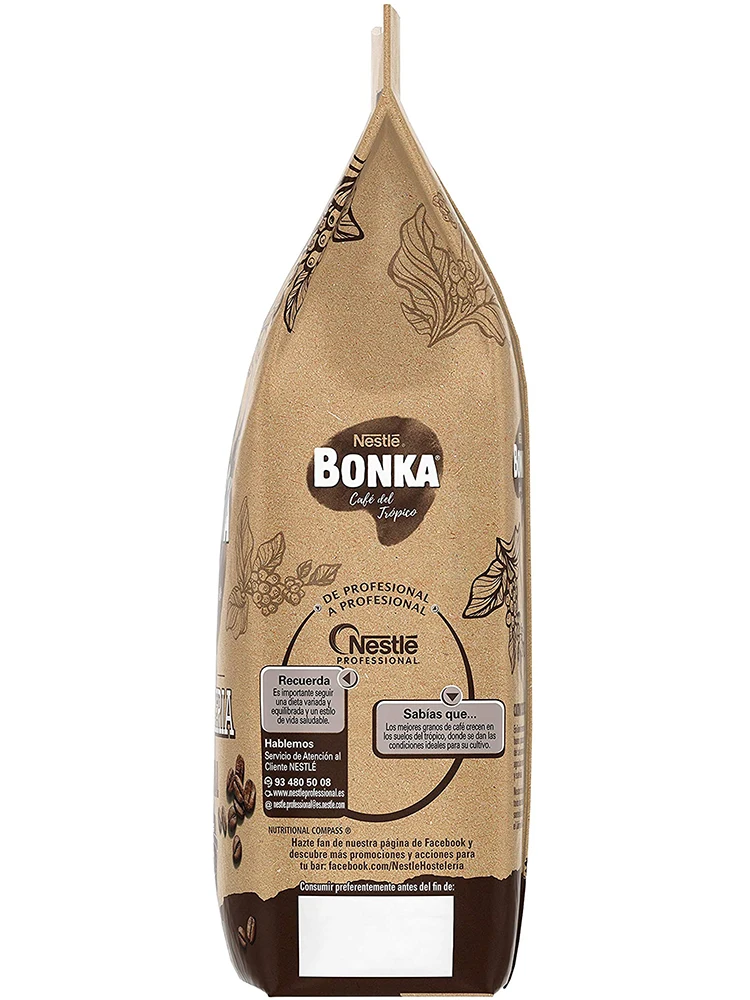 Bonka Collection 캐터링 커피 콩 100% 천연 지속 가능한 재배 팩 1 kg