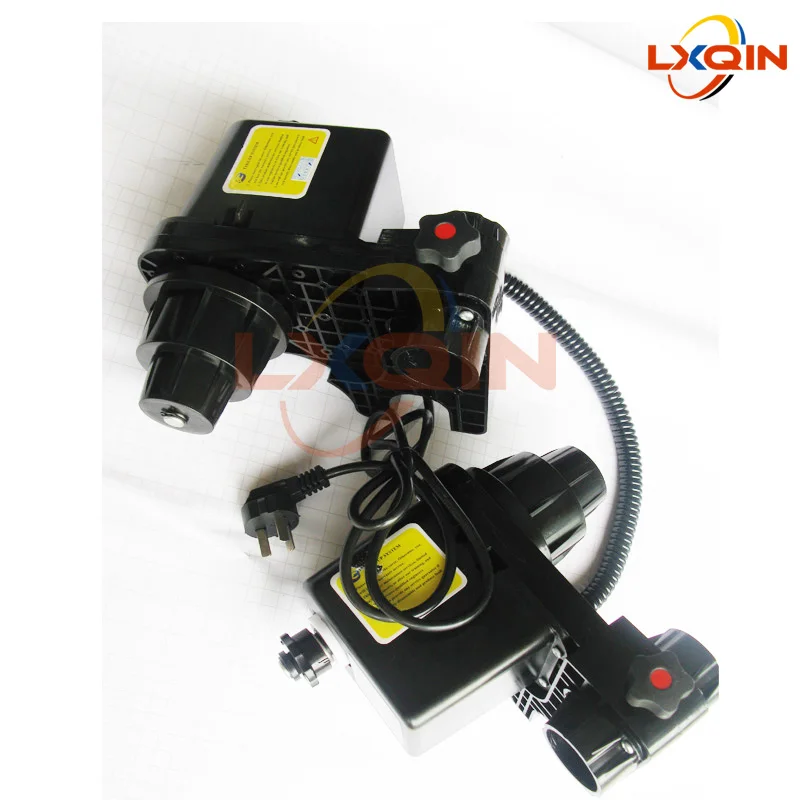 LXQIN one set large format printer double power paper roller kit for printer roller take up system with double motor