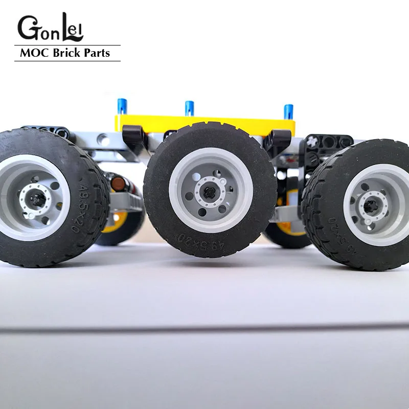 NEW Technical Suspension Trailer Suspendet Axles fit for Truck Chassys 3-Axled MOC Building Blocks Cars Bricks Model Toys Gifts