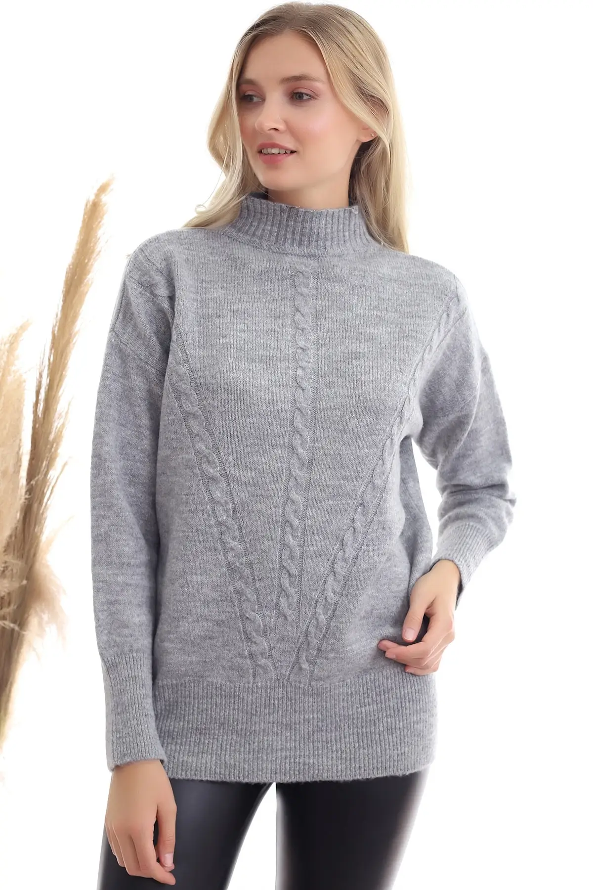 Winter Oversize Coltrui Truien Onesize Casual Wear Houdt Warme Wol En Katoen Blend Truien