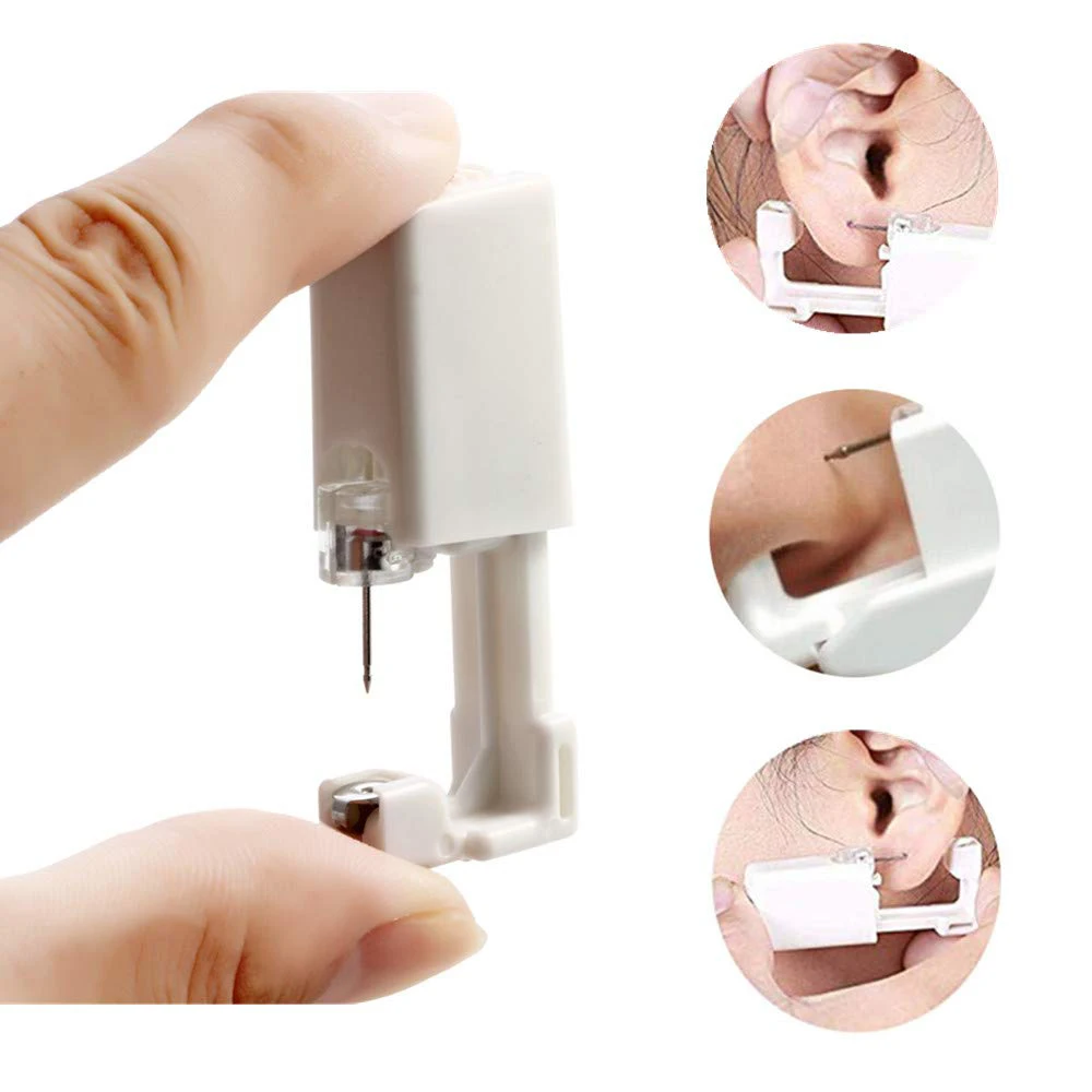 1PC Disposable Sterile Ear Piercer Safe Ear Tragus Piercing Gun Baby NO PAIN ear piercing Insrument tool kit