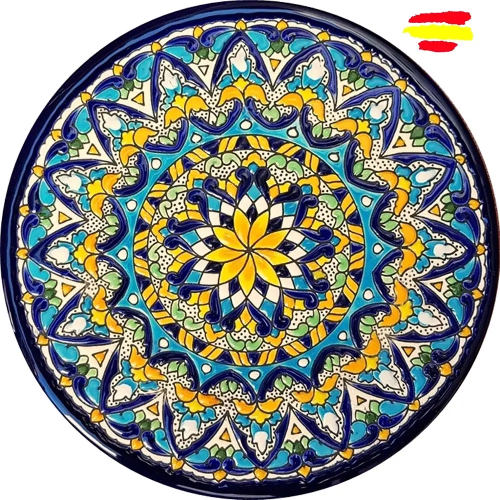 Ceramic plate 21 cm. /8.3 inch diameter - Ceramics glazed up handmade - Made in Spain - ARTECER - MIJASCERAMIC -