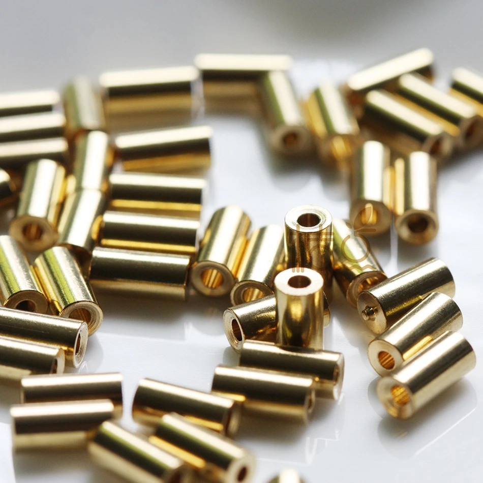 DIY Supply-30 Pieces Solid Raw Brass Finding Spacers - Tube 7x3.5mm (4393C-Q-32)