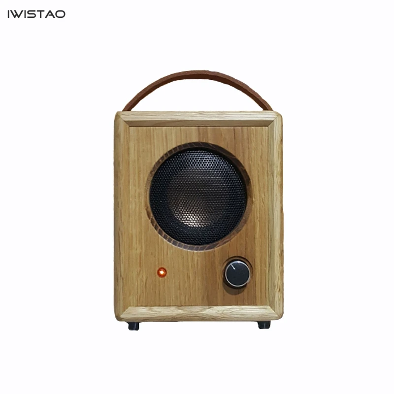 IWISTAO Bluetooth Speaker 4.2 15W Portable Handmade Vintage Pure Solid Wood  3 Inch Full Range Unit CSR64215