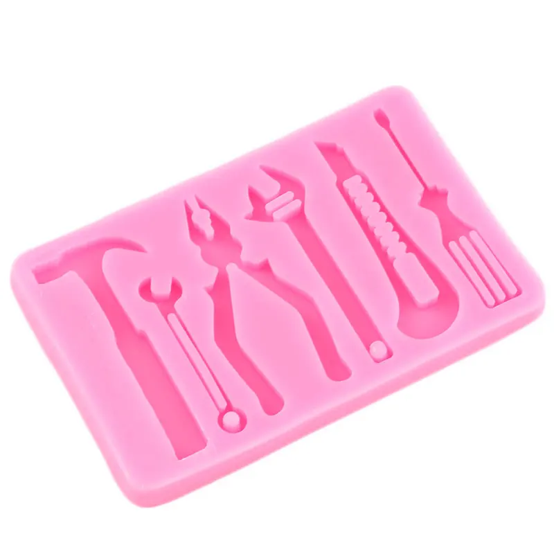 Screwdriver Utility Knife Wrench Hammer Silicone Mold Fondant Molds Cake Decorating Tools Chocolate Moulds Kitchen Accessories