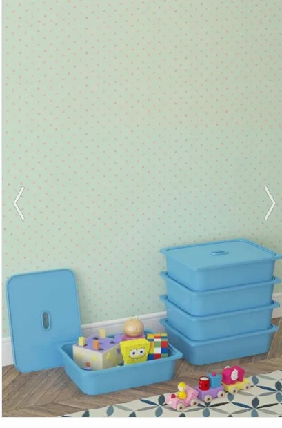 

5 Units Blue Color Toys Plastic Organizer Box Set