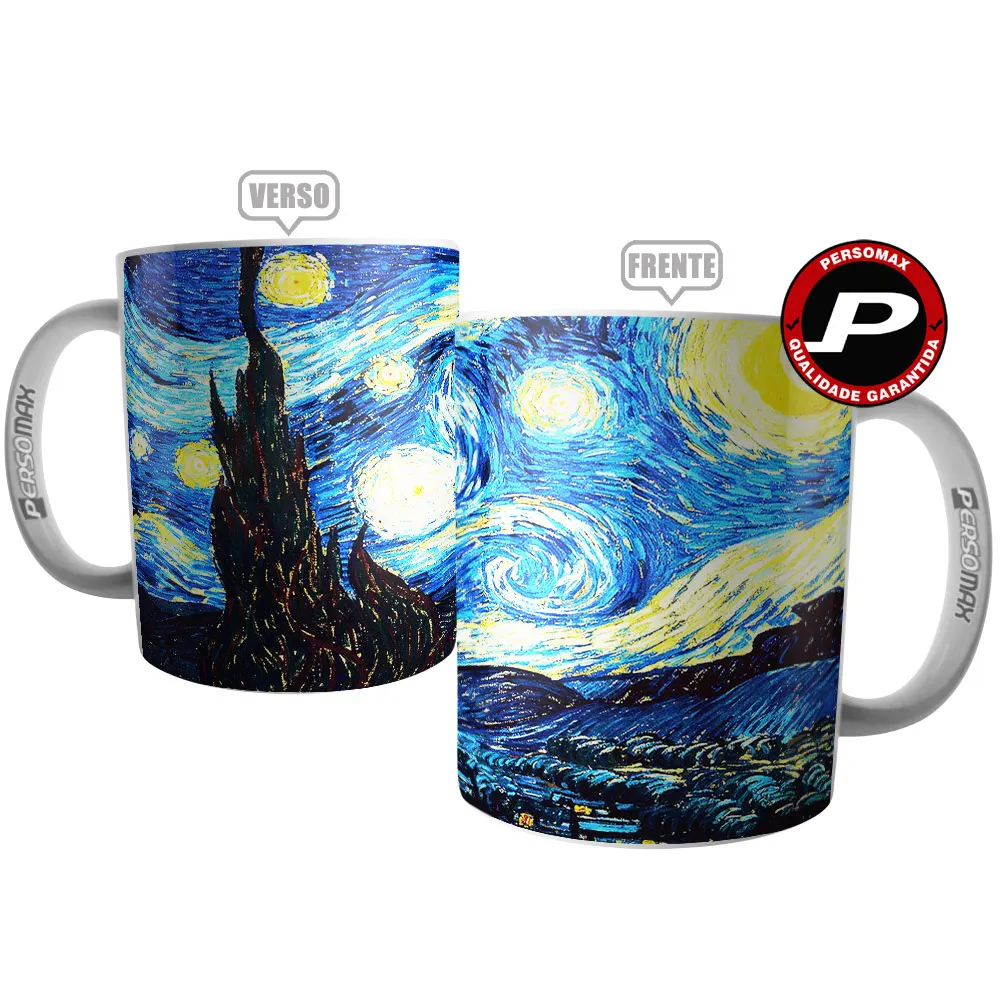 Starry Night Mug Painting Abstract Art Landscape