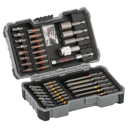 Bosch 43 Piece Screwdriver Bit Set Drill Bits of and Socket Wrench Set-Cordless Rechargeable Drill Bits Together Set