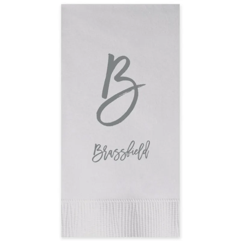 Custom Printed Paper Hand Towels, Personalized Guest Towels, Dinner Napkins, Wedding Hostess Gift, Monogram Monogrammed, 50Pcs