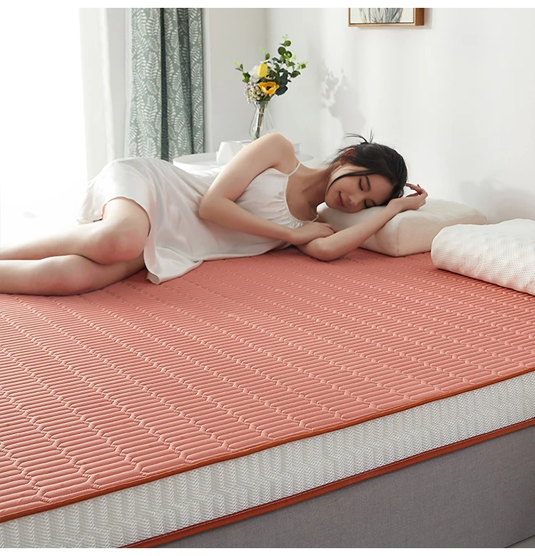 Thai Latex Sponge filling Mattress Floor Mat Foldable Slow Rebound Tatami Cover Bedspreads Thicken Twin King Queen Full Size