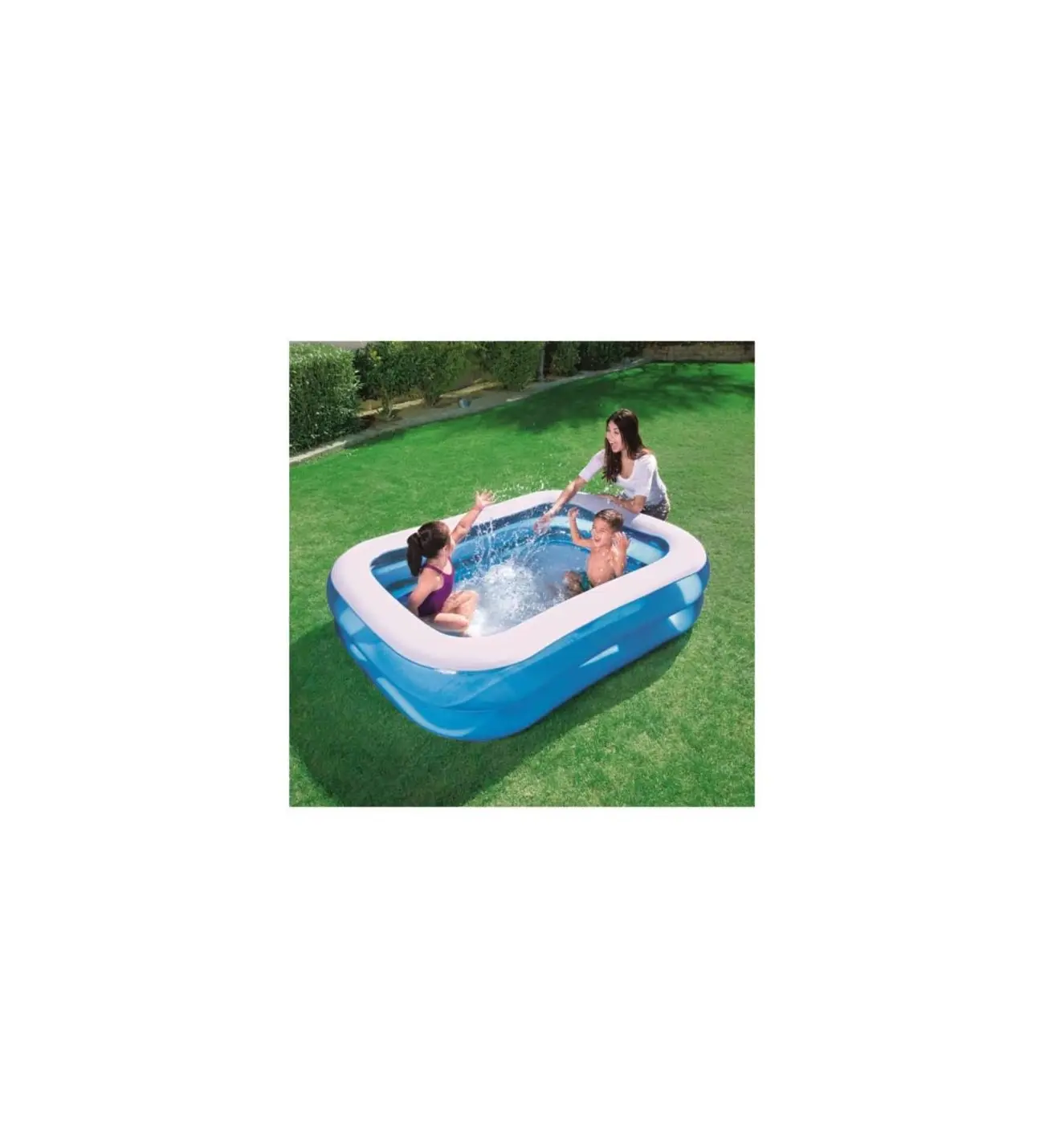 Bestway Large Size Rectangle Inflatable Family Pool 211x132x46cm