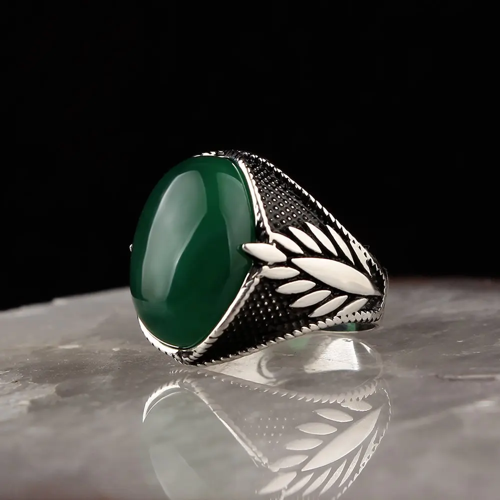 

MEN 'S 925 Sterling Silver Ring, Agate Stone, Male Gift Accessories, Jewelry, High Quality, handmade Made in Turkey Design Trend Fashion