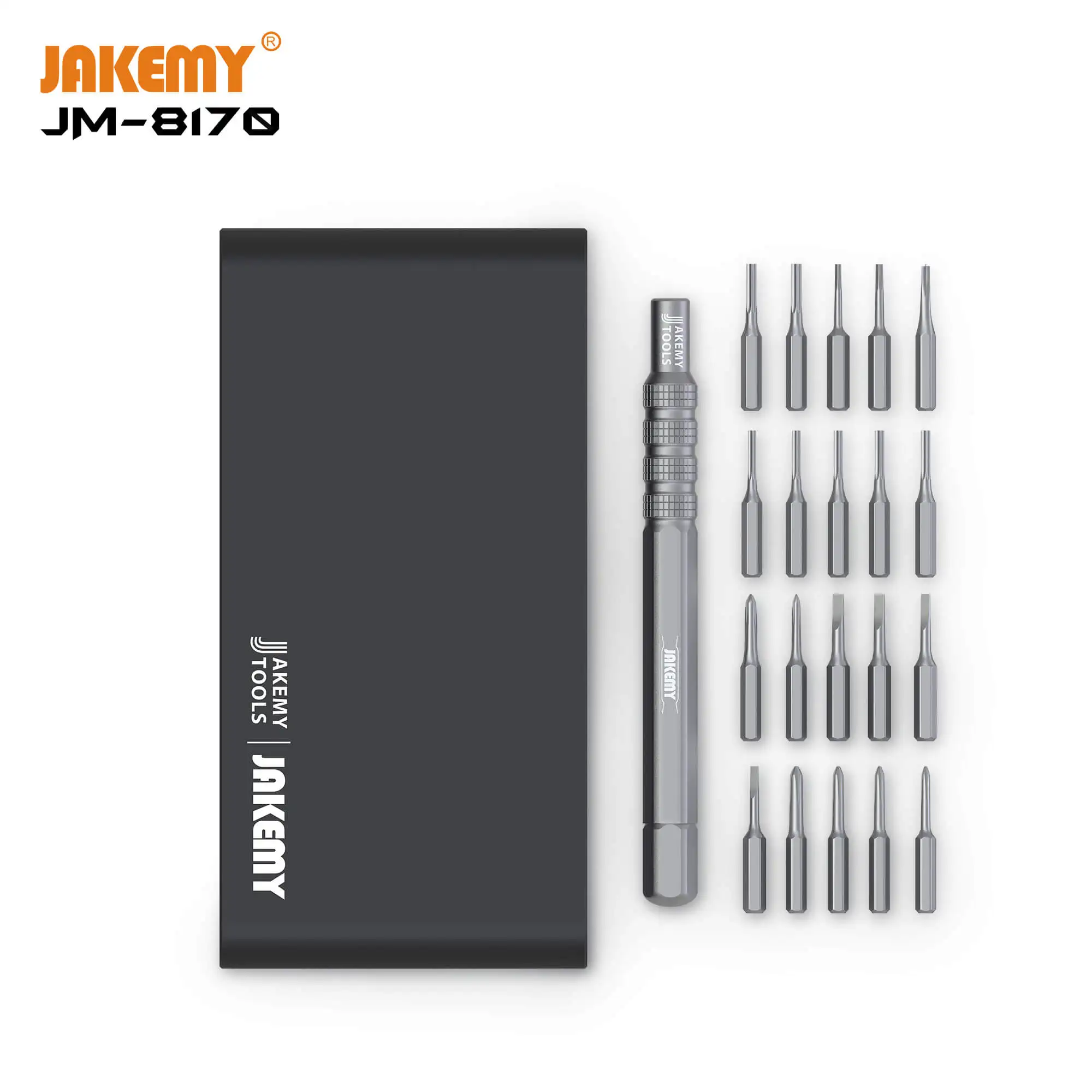 jakemy jm8170 kit de caixa chave de fenda magica manutencao eletronica faca voce mesmo portatil com bits motorista substituivel para reparo em casa 01