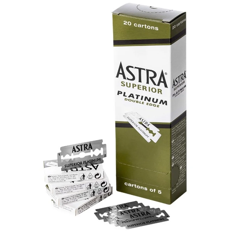 Lâminas de barbear Astra Superior Platinum Double Edge 200 unidades