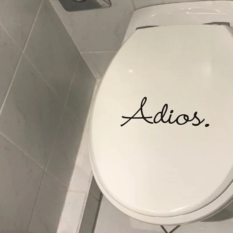 Spanish Version Funny Bathroom Toilet Stickers , Banos Sign Vinyl Decal Sticker For Spanish Toilet Door Decor