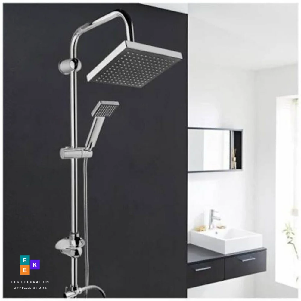 Chrome Shower Stall Faucet Set Rainfall Rain Mixer Towel Swivel Spout Bath Head Cabin Bathroom Robot Sprinkler Mixer Tap 2 Types