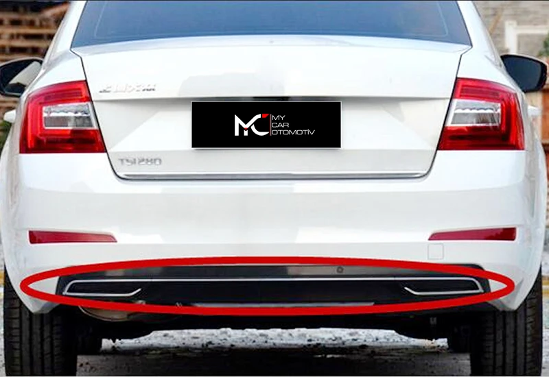 Oem Sport Hinten Stoßstange Diffusor Für Skoda Octavia Mk3 2013 + auto zubehör splitter spoiler seite röcke flügel diffusor auto tuning