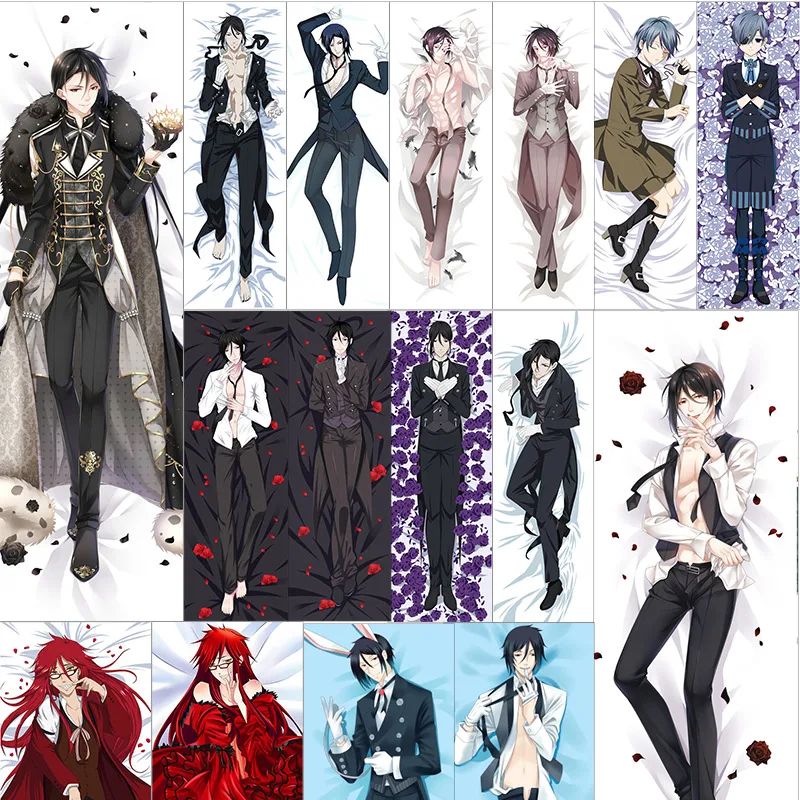 Kuroshitsuji Black Butler demon otaku dakimakura cases husbando male boy character Sebastian Michaelis Ciel Phantomhive