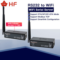 HF IOT Elfin-EW10A RS232 to WIFI Serial Server Wide Voltage 5~36V DTU Wireless Networking Devices Modbus TPC IP Function RJ45