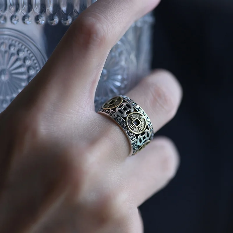 Vintage Pixiu Ring Chinesischer Feng Shui Unisex Amulett Verstellbarer Ring Für Männer Frauen Bringen Reichtum Viel Glück Schmuck Geschenk – Detail 25