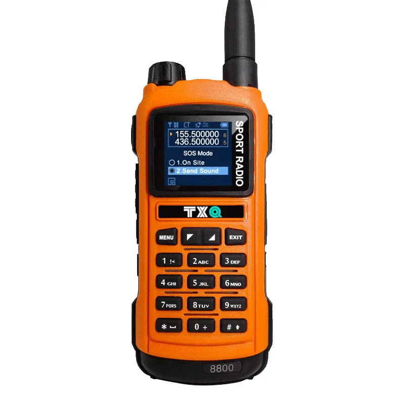 

TXQ 8800 walkie talkie Sample link Automatic frequency matching, 5W, UV Dual Band 100-520Mhz,App programming,Flashlight