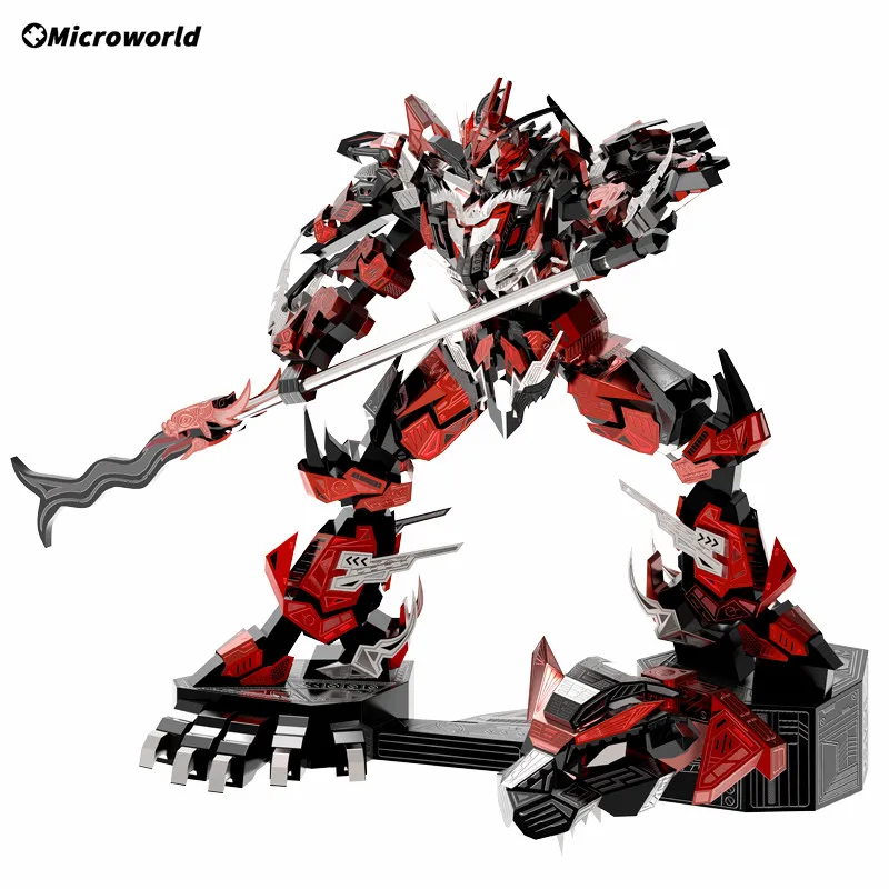 Microworld 3D Metal Puzzle Games Romance Of The Three Kingdoms Zhangfei Model Kits DIY Jigsaw Toys Birthday Gifts For Teens Kid