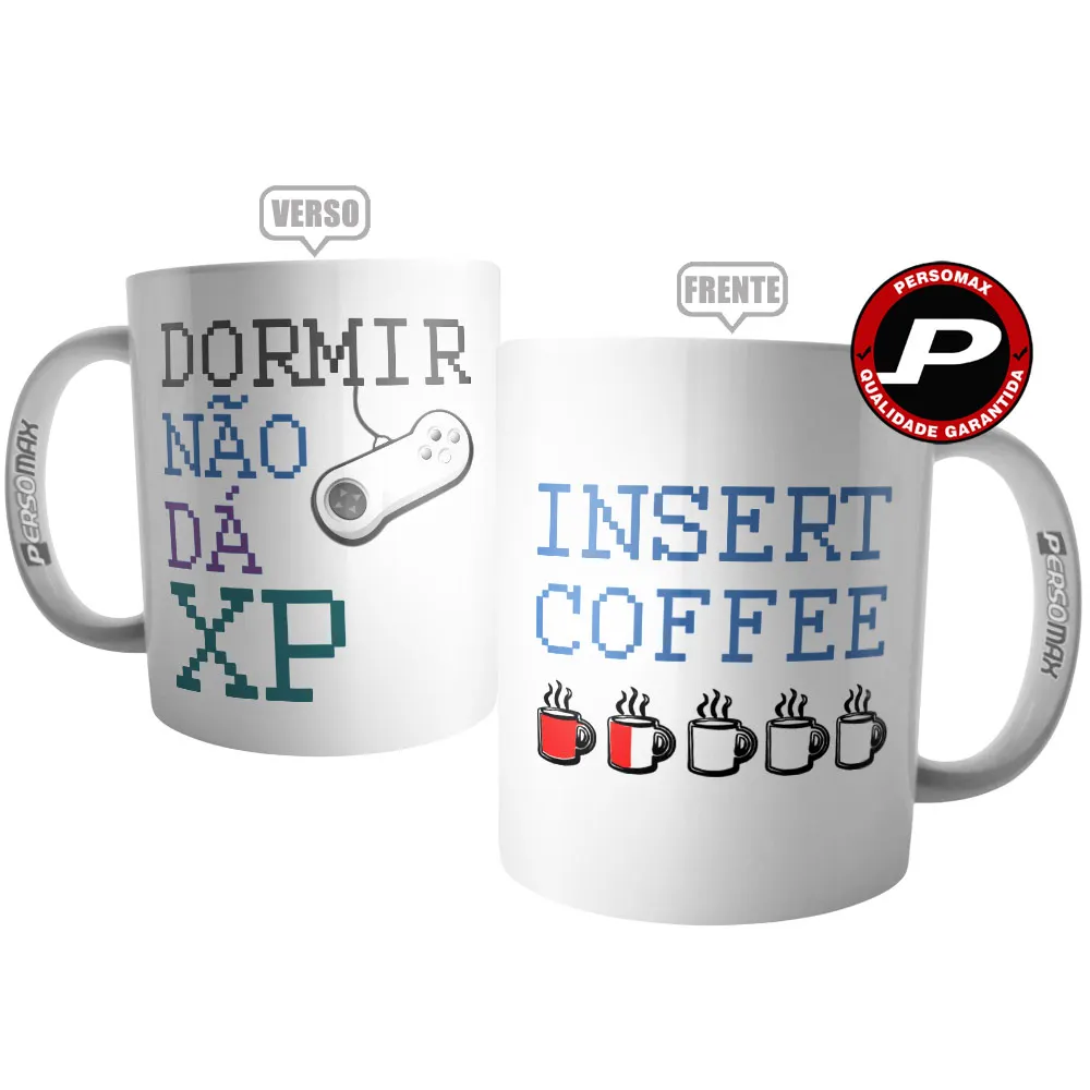 Gamer Mug Sleep Doesn't Give XP Insert Coffee-Cup Coffee Geek Nerd Life Game Game PC Console Player Control Joystick