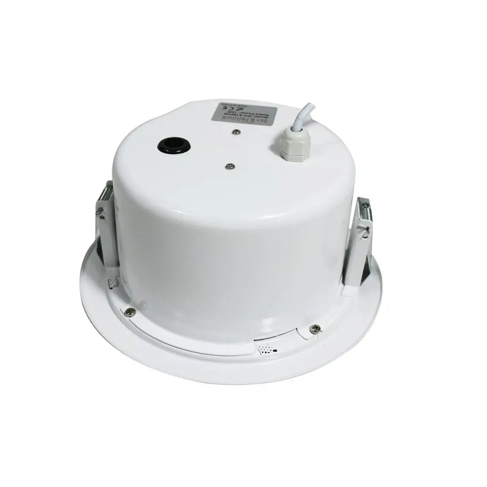 6 inch 15 watt metal 24VDC or PoE power supply IP network ceiling speaker with RJ45 interface for public address