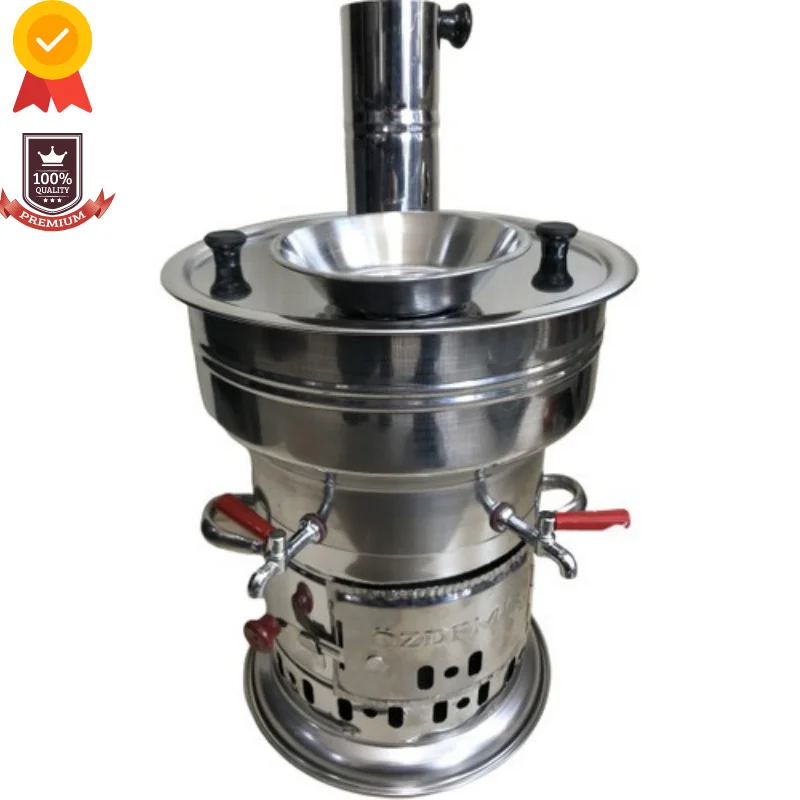 Stainless Steel Samovar Wood Stove Kettle 7 Liter Camping Equipment Coffee Machine Multicooker Outdoor Camping Kitchenaid