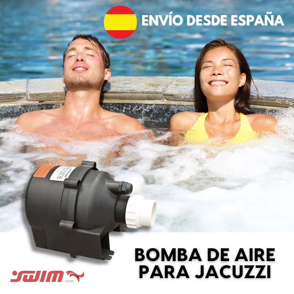 1,5CV (1kW) hot tub air pump for spa and hot tub. Discontinuous use dual turbine air Shaker. Blowing pump for Wellness area, well-being, relax. Shipping from Spain 24/48 hours