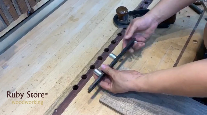 Set mit 2 Hongdui-Hobelstopfen, Hunde mit 19 oder 20 mm Oberfläche, Werkbank-Roubo-Tischzubehör – Detail 5