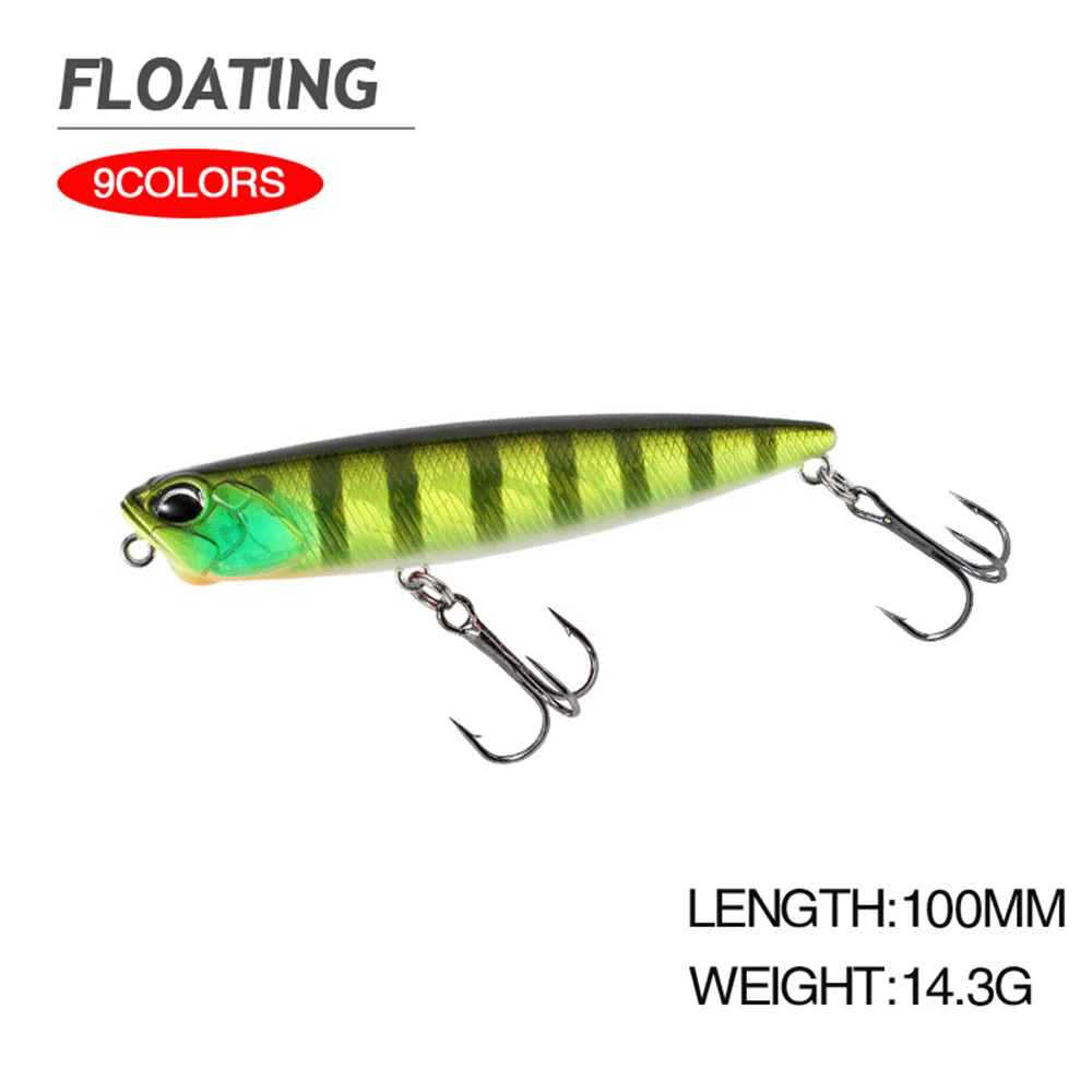 10cm 14.3g Fishing Lure Pencil Wobbler Floating RealisPencil100 Zigzag Shallow Water Jerkbait Swimbait Artificial Bait Bass Bait