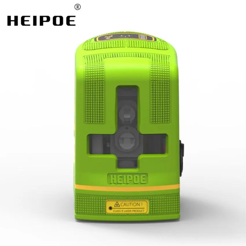 Heipoe 2 lines Green beam Self-leveling Vertical & Horizontal Laser Level with Rechargeable Li-ion Battery & Outdoor Pulse Mode