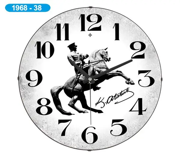 Decorative Curved Glass Wall Clock 1968-038