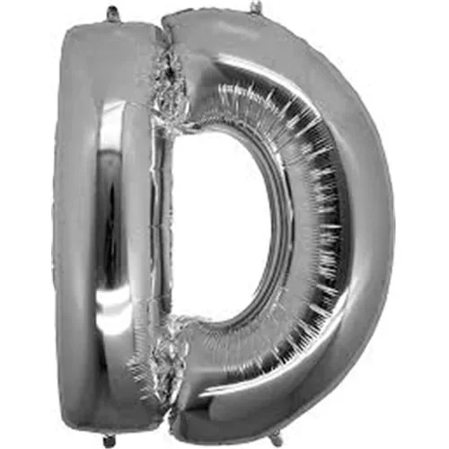 D Letter Foil Balloon Silver Color 40 Inches 435461907