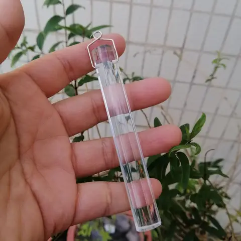 Camal 2pcs 100mm 명확한 8 각형 유리 크리스탈 스틱 w/ 2pcs 리프팅 후크 샹들리에 프리즘 조명 램프 장식 부품 교수형 Best5