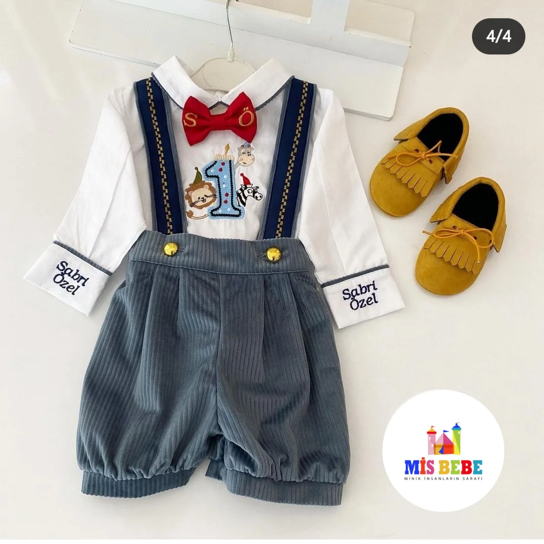 4-Pcs baby boy set clothing personalized outfit custom baby clothes winter spring birthday costume