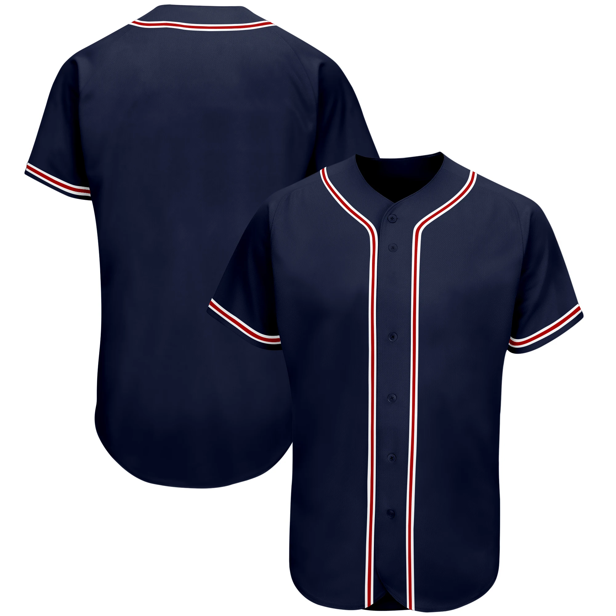 Custom Baseball Jersey Blank Button-Down V-neck Breathable Sportswear for Adults/Kids Hip Hop Tee Shirts Outdoors Birthday Gift