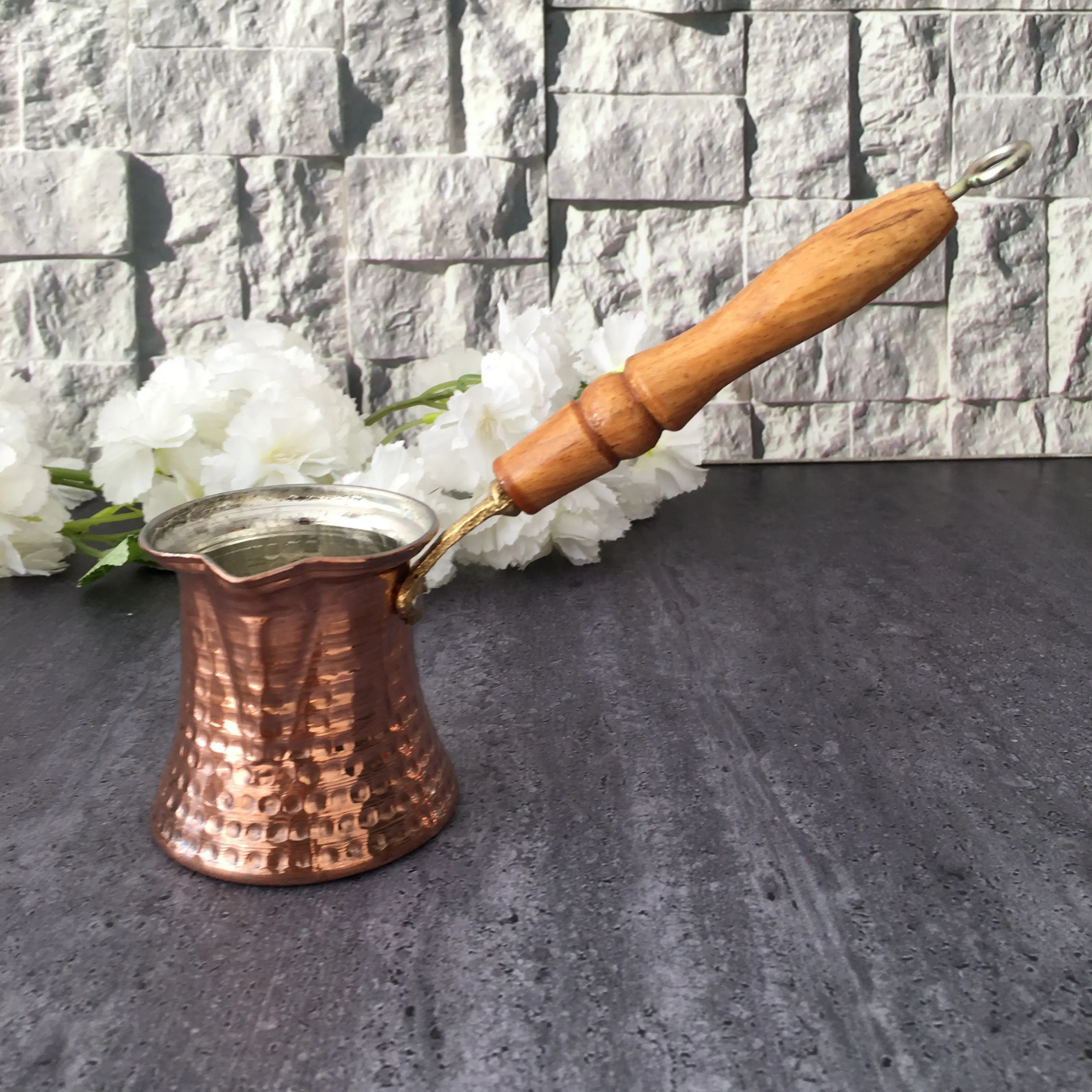 Traditional copper Turkish coffee pot coffee machine with 3 sizes of turkey in pot Tурецкая Kофеварка Tурка FREE SHİPPİNG