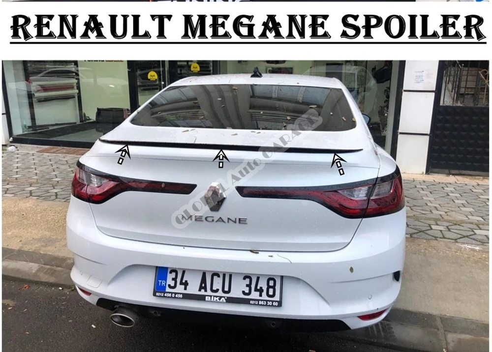 For RENAULT MEGANE Spoiler 2002-2021 Auto Accessory Universal Spoilers Car Antenna For Car Styling Sill Diffüser Mud Flaps