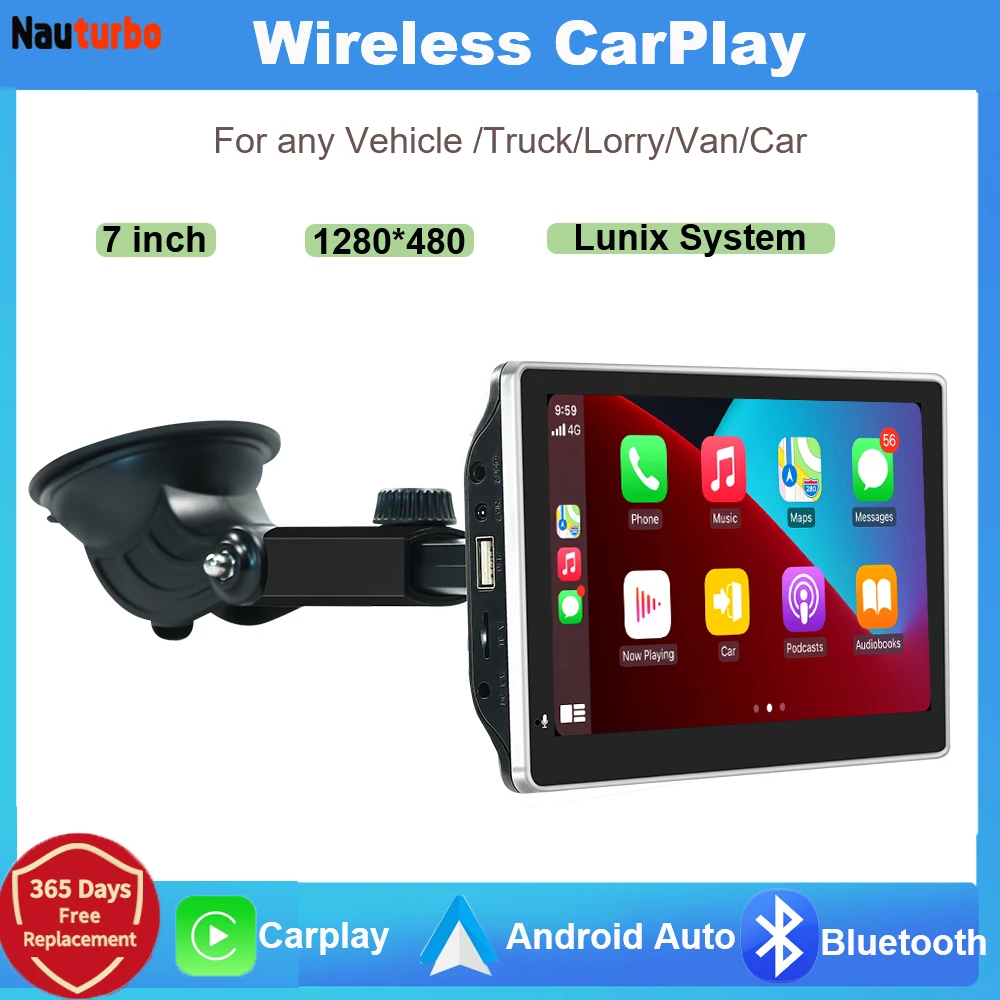 ZTUZAUTOP Touch Screen of Linux with Wireless CarPlay Android Auto Air Play Navigation for Vehiclicle Truck Lorry VAN Car SUV