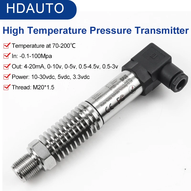 Steam Pressure Transducer 420mA High Temperature Pressure Sensor For Boiler Modbus Pressure Transmitter For Vapor