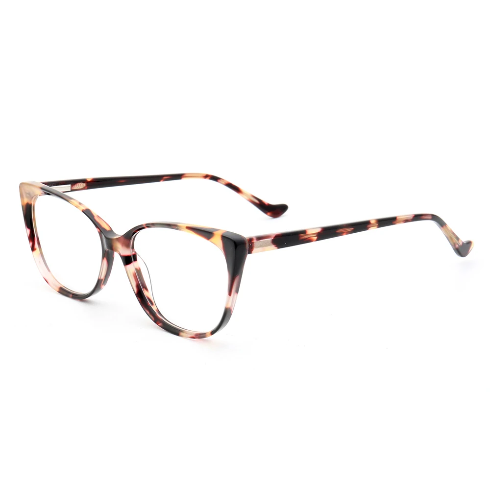 Women Cat Eye Eyeglass Frames for Women Optical Glass Frames Retro Pink Tortoise Prescription Eyewear Fashion Female Spectacles