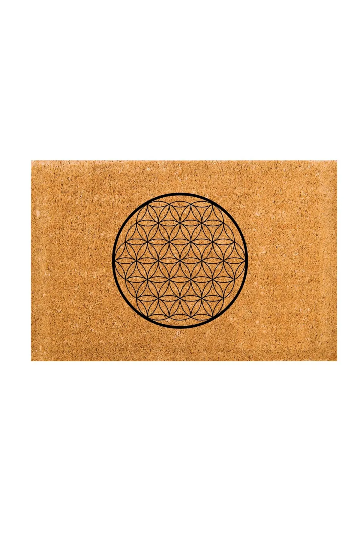 

Flower of Life Sacred Doormat Outdoor Dust Removal Wear-resistant Anti-skid Entrance Mat Scraping Mud Sand Removing Foot Pad