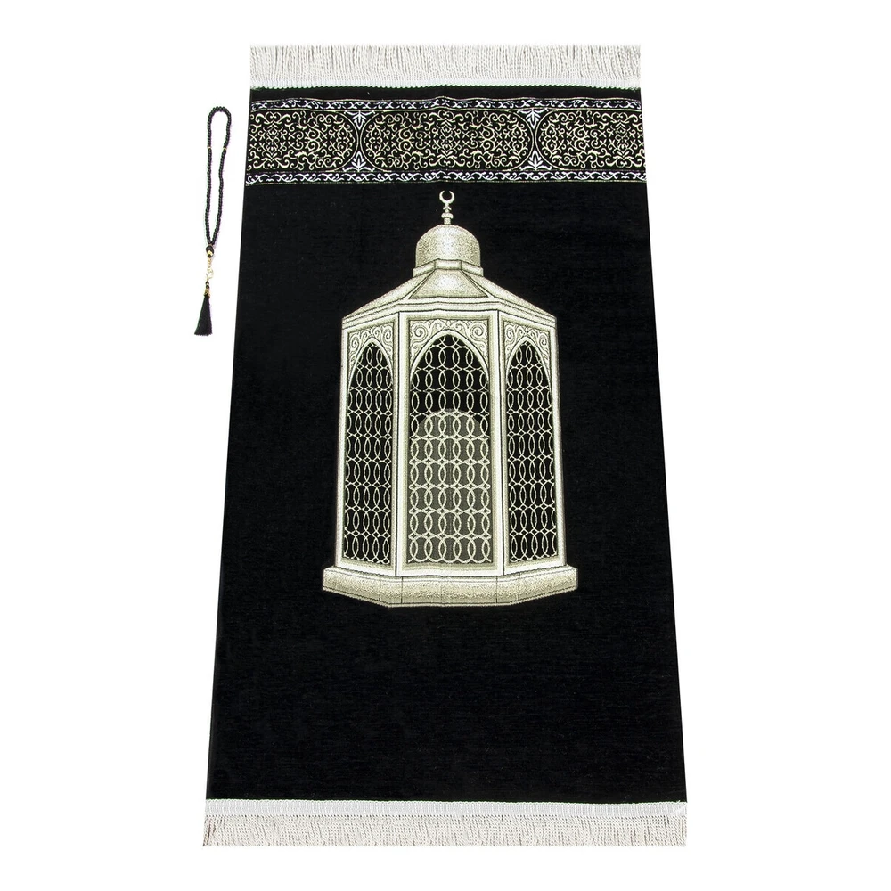 

Iqrah maqam İbrahim patterned luxury Chenil prayer shade black, gray, prayer, prayer, Wolf, yoga, exercise