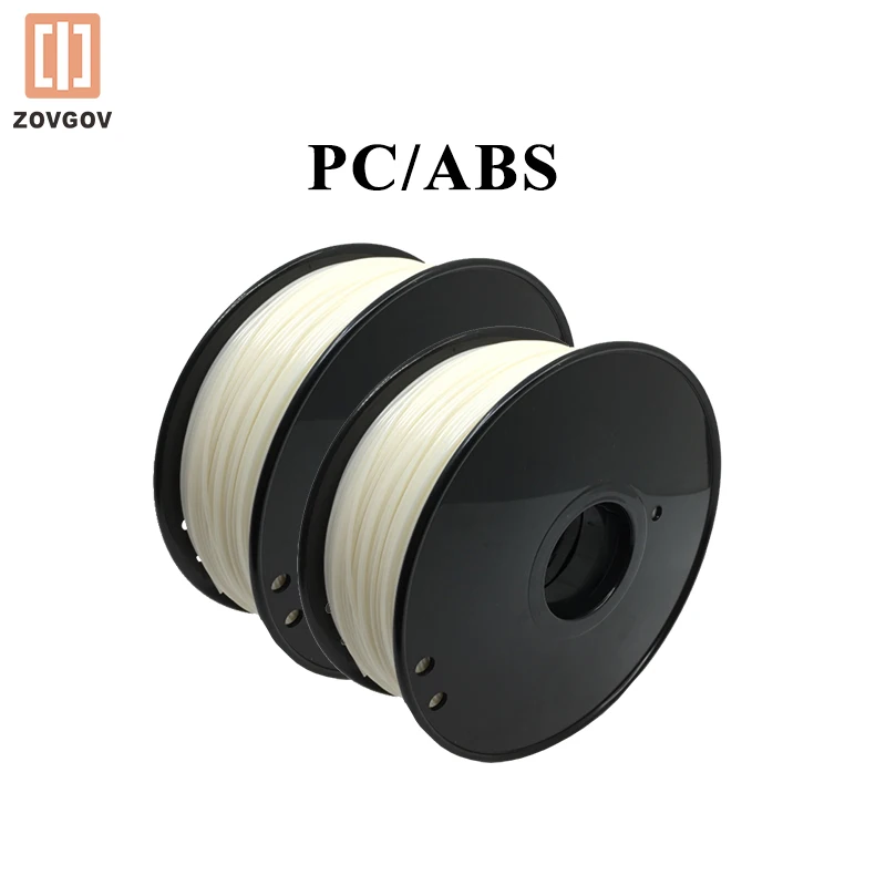 PC/ABS Filament ZOVGOV 1.75mm 3D Printing Extruder Natural Fila Two Polymers Dimensional Accuracy +/- 0.02mm