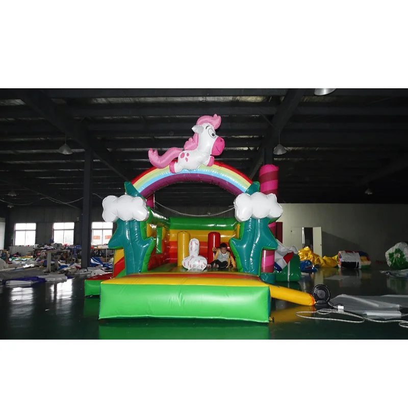 

Popular Cartoon Design Unicorn Theme Inflatable Slide Inflatable Bounce House Inflatable Combos For Amusement Park Equipment