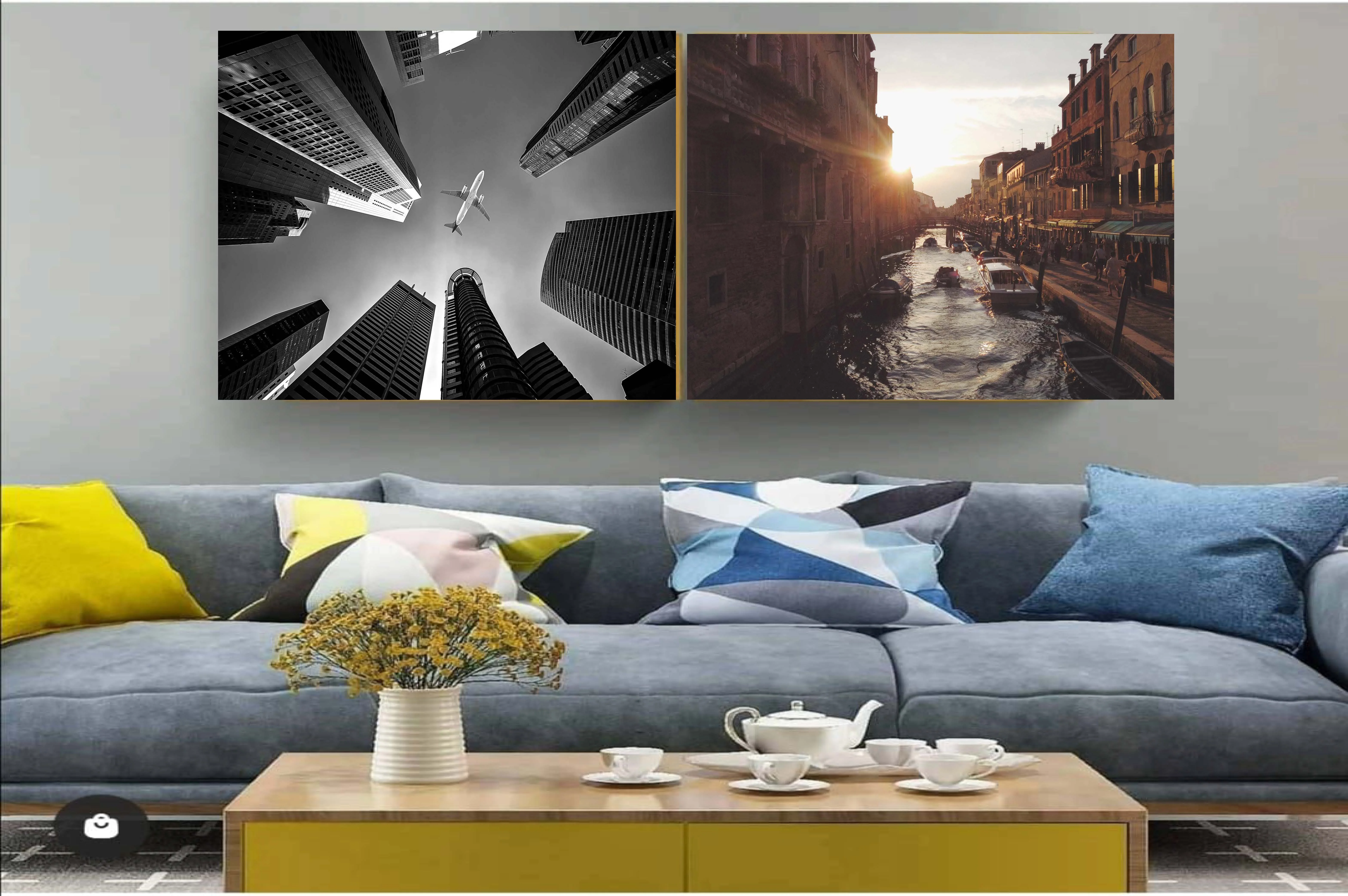 

PRESTIJHOME Landscape Themed Decorative Canvas, Interesting, Curious, Hobby, Painting, Decoration, Fast Delivery